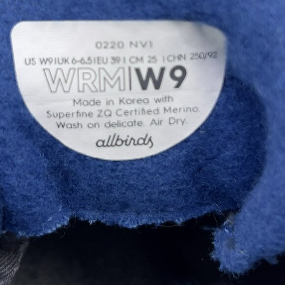 Allbirds Wool Runners Comfort Shoes Blue Women's Size 9 - Picture 7 of 7